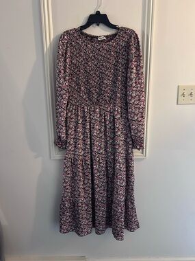 Boutique Floral Long Sleeve Pink Women’s Maxi Dress